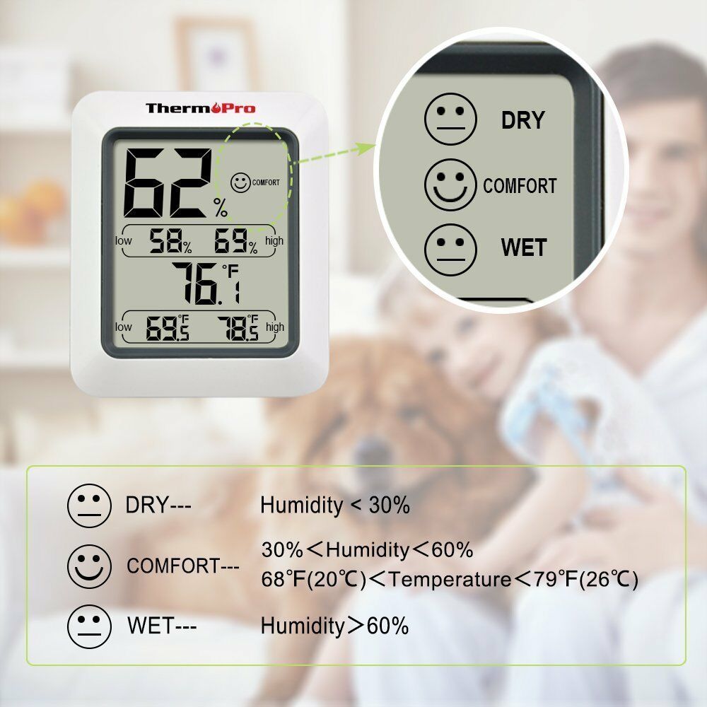 Termometro e Igrometro digitale Misura Temperatura Tassi di