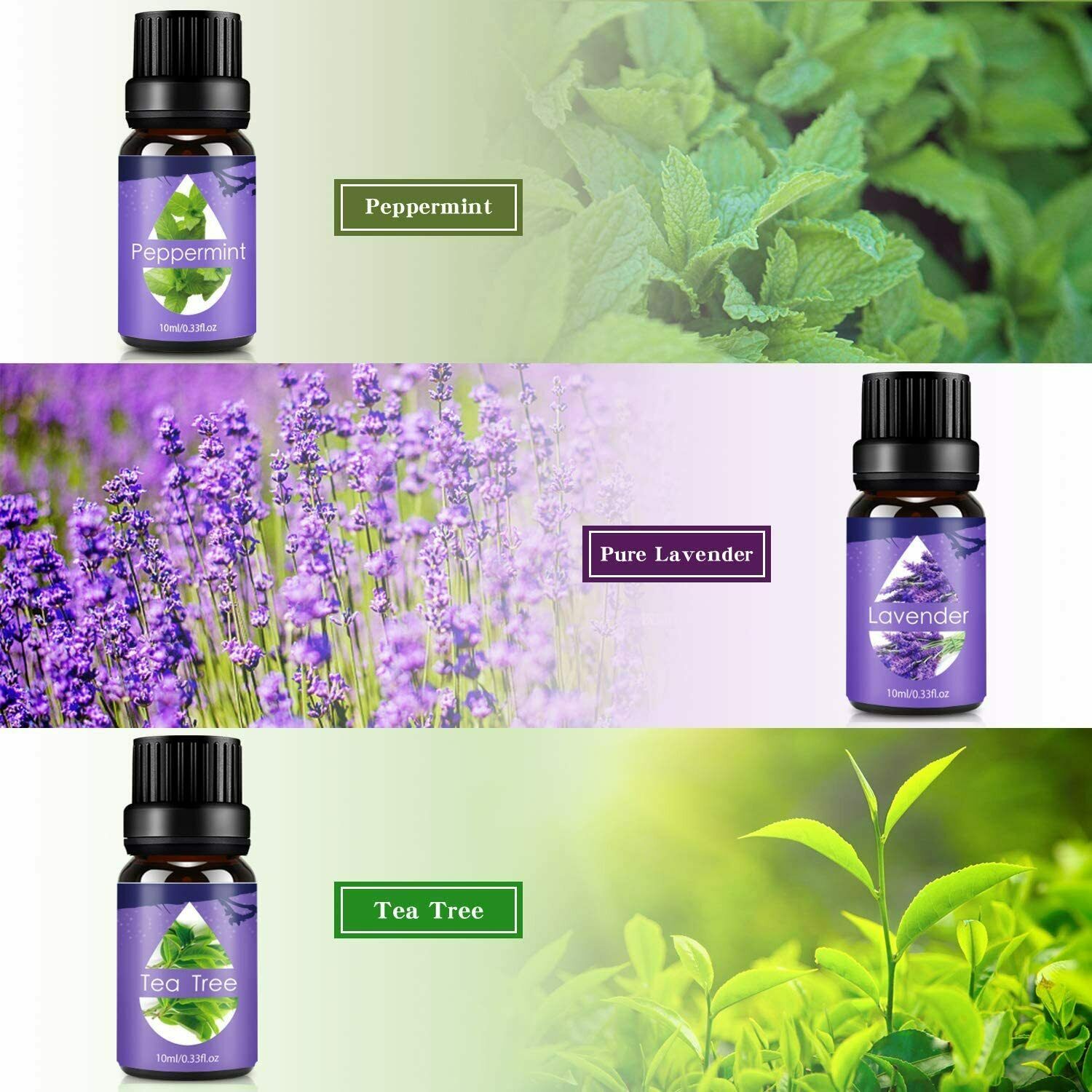 Oli Essenziali per Diffusori,Aromaterapia Puri Viola –