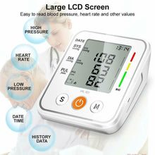 Carica l&#39;immagine nel visualizzatore di Gallery, Misuratore per pressione sanguigna da braccio, Ampio display digitale LCD auto
