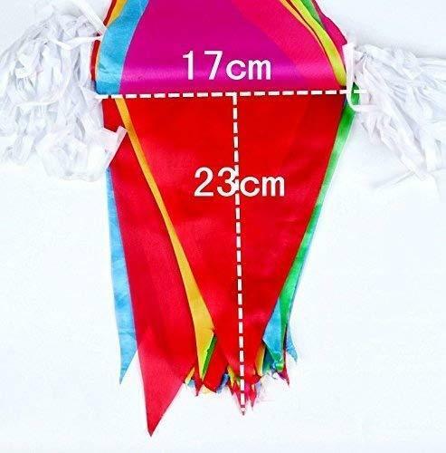 80 metri di Festoni striscioni, bandierine triangolari colorate –